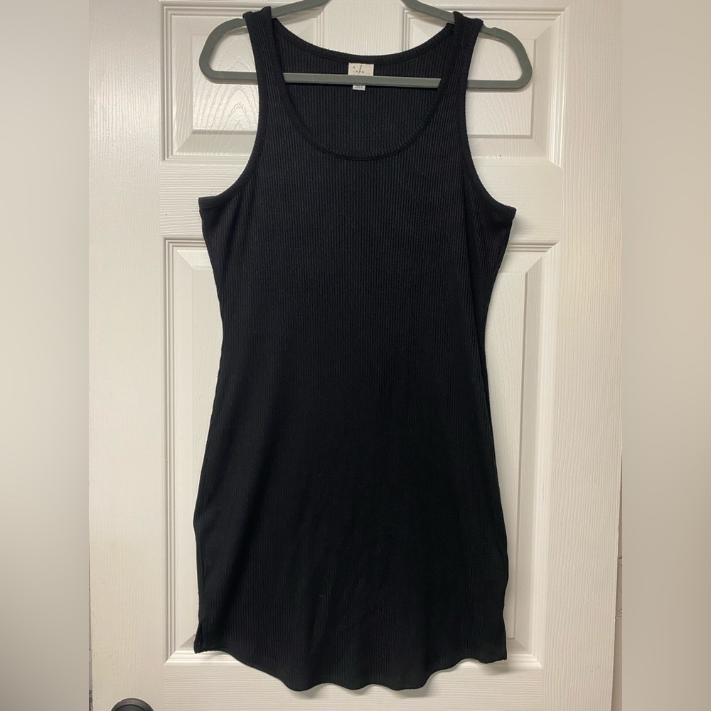 Black Ribbed Dress - Picture 4 of 4